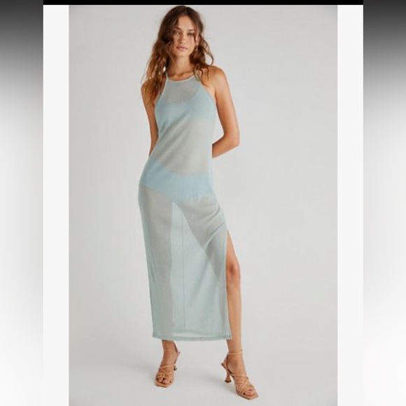 NWOT Free People Intimately After Party Maxi Slip Sz M - Picture 3 of 15